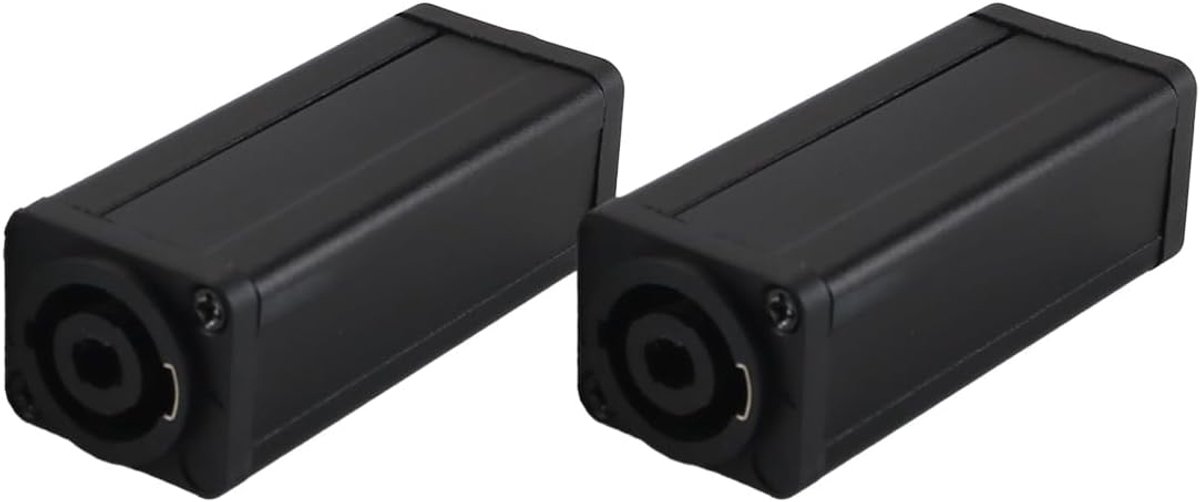SnelShoppen - 2 Stuks 4 Pin Vrouwelijke naar Vrouwelijke Professionele Audio Speaker Kabel Connector voor PA Systemen en Versterkers