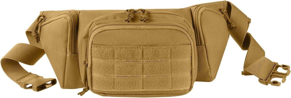 SnelShoppen - Heuptas voor mannen en vrouwen, modderkleur, waterafstotend, verstelbare riem, ideaal voor festivals, reizen, sport en outdoor activitei