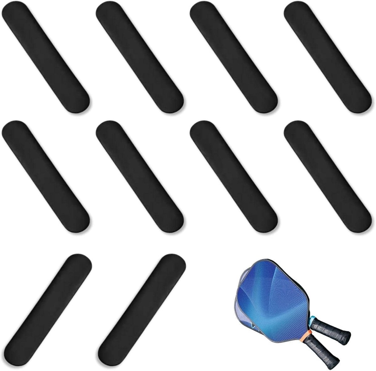 Adhesieve loodbanden 3g - zwart - voor tennisrackets en pickleball paddles - verhoogt tegengewicht - ShopVlot