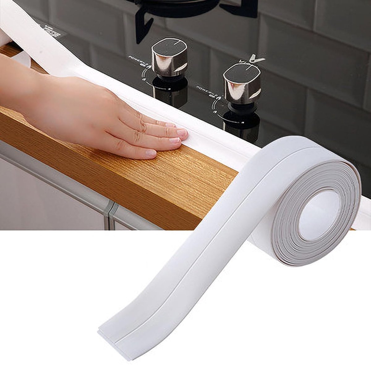 SnelShoppen - Sterke Hechting Kettle Strips, PVC Schalen en Sticks, Decoratieve Randbescherming, Afsluitdeksel voor Keuken Gootsteen, Badkuip, Veelzij