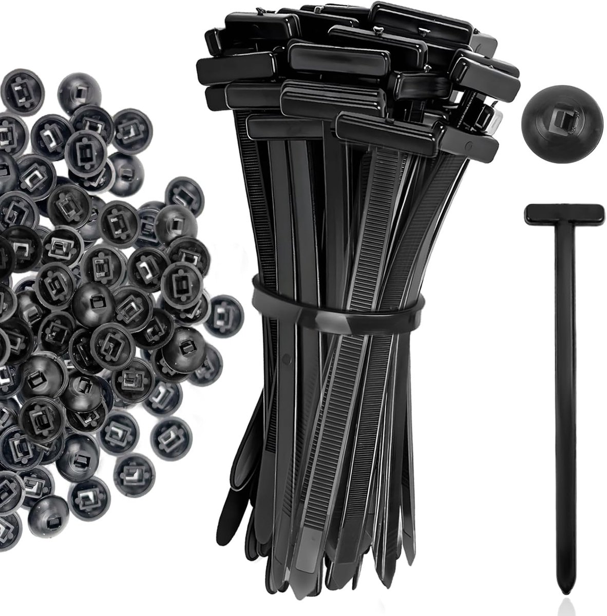 SnelShoppen - Pack van 100 Nylon Universele Kabelaansluitingen, Robuuste Zelfsluitende Nylon Kabelaansluitingen, Multifunctionele Plastic Kabelaanslui