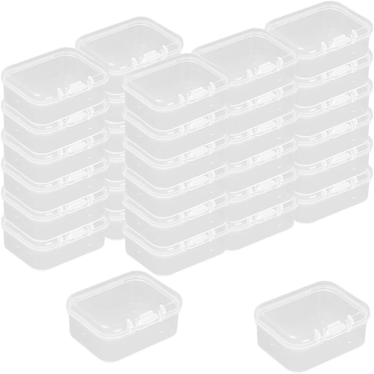 WYAN 32 stuks Plastic doos kralenorganizer, Doorzichtige kleine opbergcontainers, Kleine Doorzichtige Plastic - ShopVlot