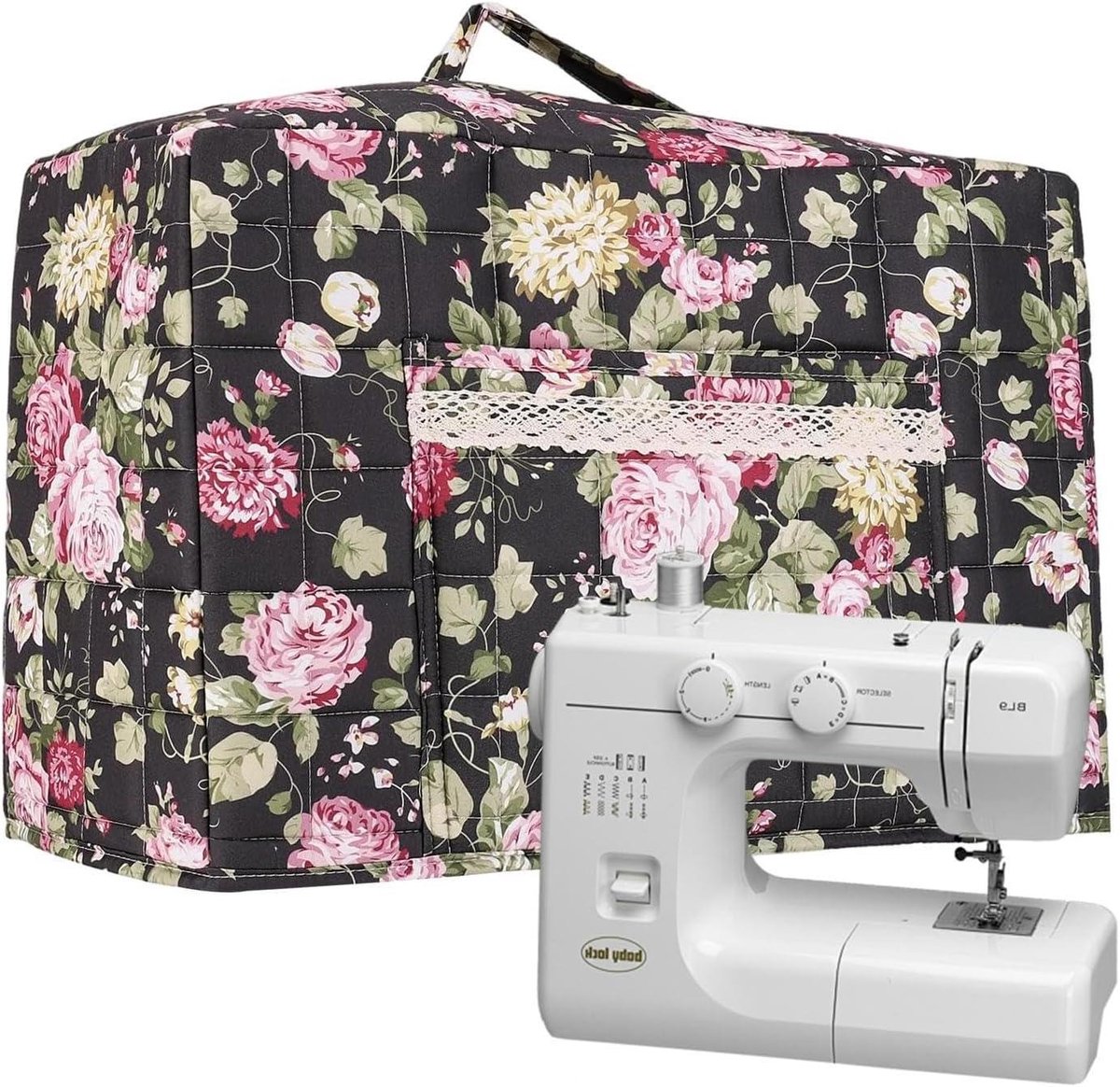 Naaimachinehoes - Beschermhoes Naaimachine - Stofvrij Houden - Bohemian Bloemenpatroon - 43x24x35 cm - Multicolor