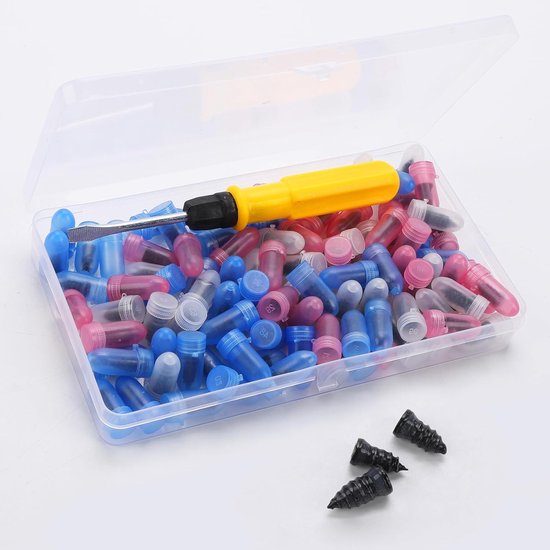Reparatieset Banden - Lonten Kit - Noodreparatie Onderweg - Koolstofstaal Materiaal - 100 Stuks - Zwart — afbeelding 5