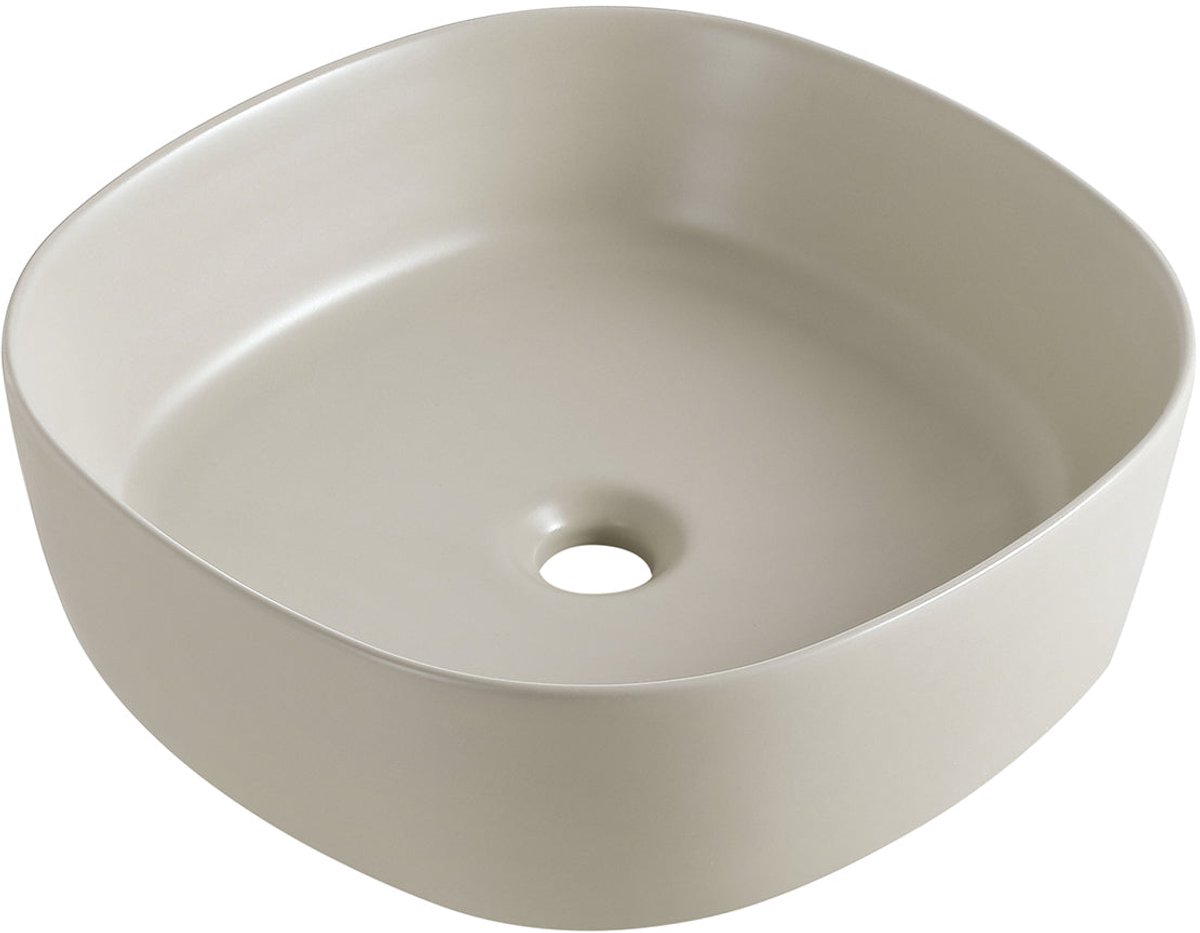 Sofia waskom rond 44 x 44 x 13,5 cm keramiek beige