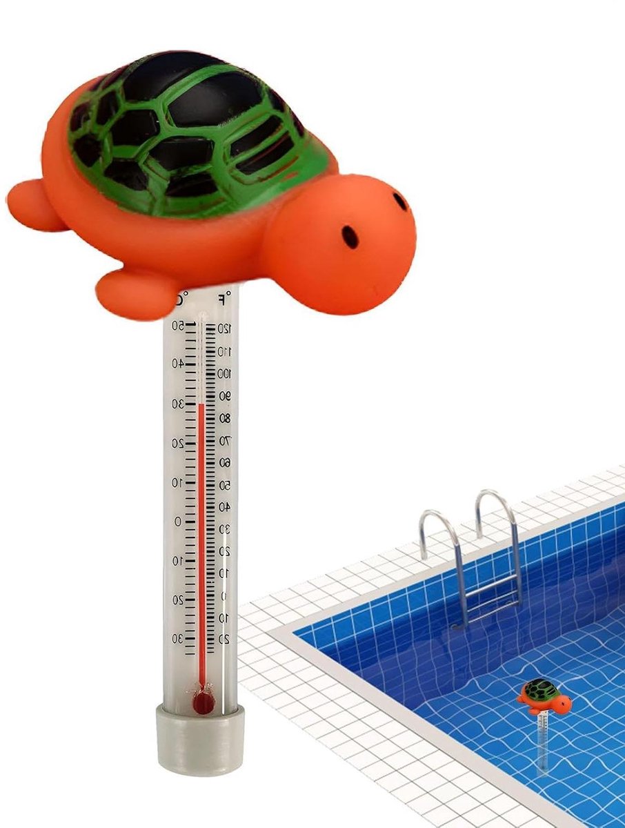 Zwembad Temperatuurmeter - Badkuip Spa Meter - Water Temperatuur Meten - Drijvend en Stevig Ontwerp - 179 cm Lengte - Meerkleurig