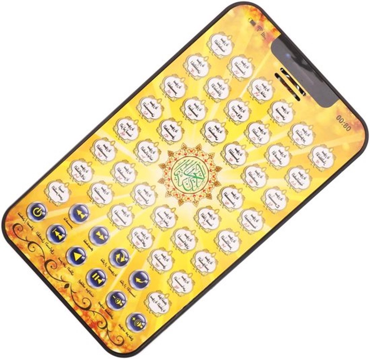 Interactieve Arabische Educatieve Tablet voor Jongens en Meisjes, Draagbaar met Aanraakfunctie, Leerzaam Cadeau zonder Batterijen, Ideaal voor Kinderen en Moslimgezinnen