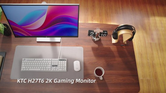 KTC H27T6 27 Inch Gaming Monitor 2K QHD 2560×1440 Fast IPS | 200Hz, Overklokbaar tot 210Hz, FreeSync & G-Sync Compatibel