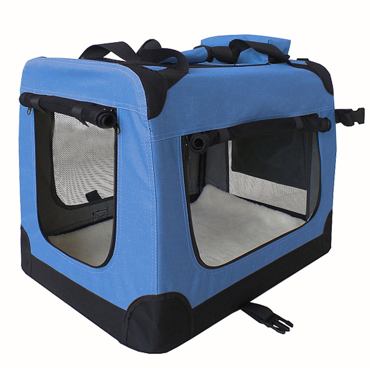 Opvouwbare reismand voor katten en honden - Grote en kleine boxen, bedden, dekens en autotransport - 7 maten, 5 kleuren - Petigi