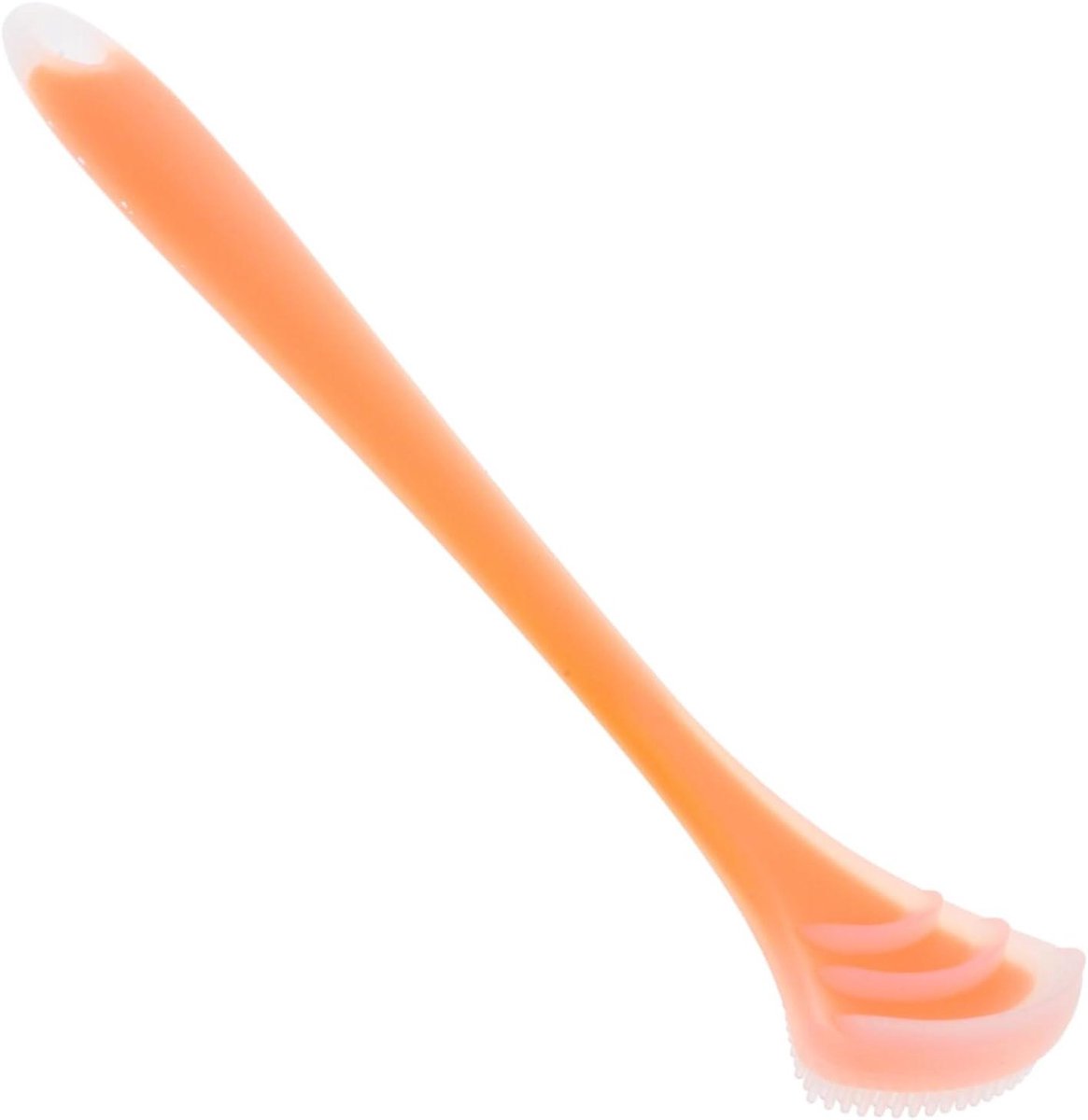 Tongschraper Siliconen - Tongreiniger Mondhygiëne - Frisse Adem - Verstelbaar Ontwerp - 18 x 3 x 1 cm - Oranje