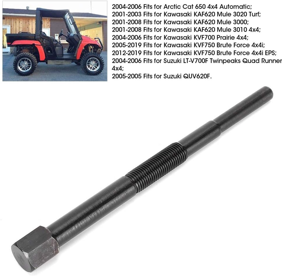 SnelShoppen - Clutch Puller Gereedschap voor Kawasaki Mule Prairie Brute Force UTVs ATVs - Professionele Kwaliteit, Lange Levensduur, Hoge Precisie