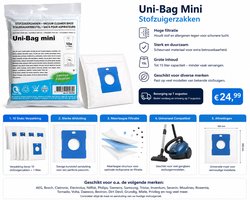 Microfiber Stofzuigerzakken – Geschikt voor AEG, Nilfisk, Samsung – 10 Stuks + Filter