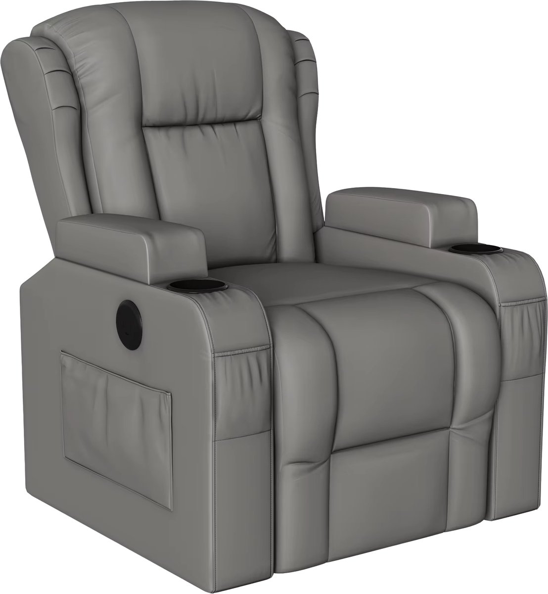 Massagestoel Relaxfauteuil – Elektrisch met Ligfunctie, 8-Puntsmassage, Verwarming en USB