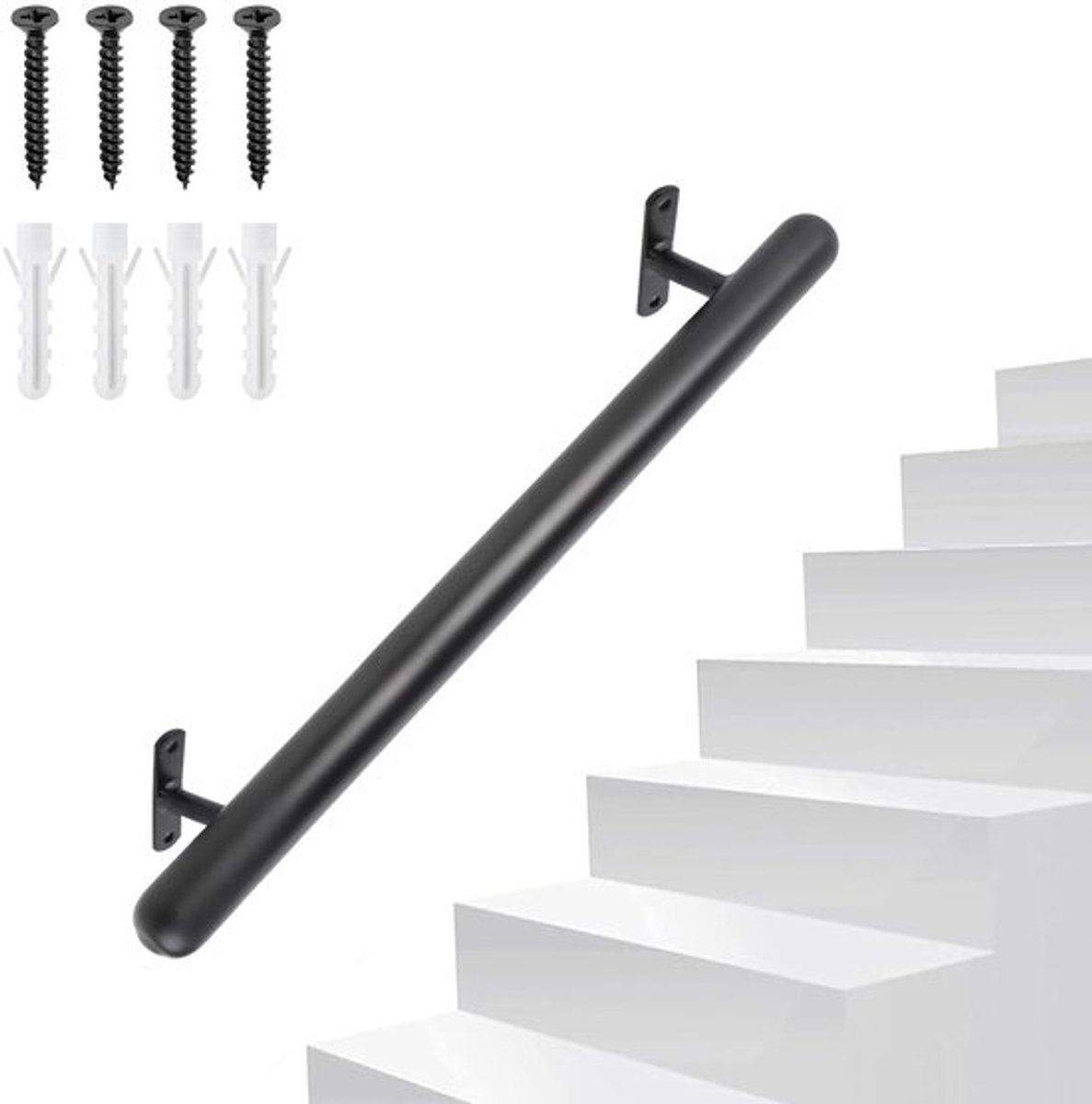 Trapleuning 66 cm - Antislip Veiligheidshandgreep - Wandmontage - Balustrade - Trapleuning Buiten - Roestvrij Staal - Wandleuning
