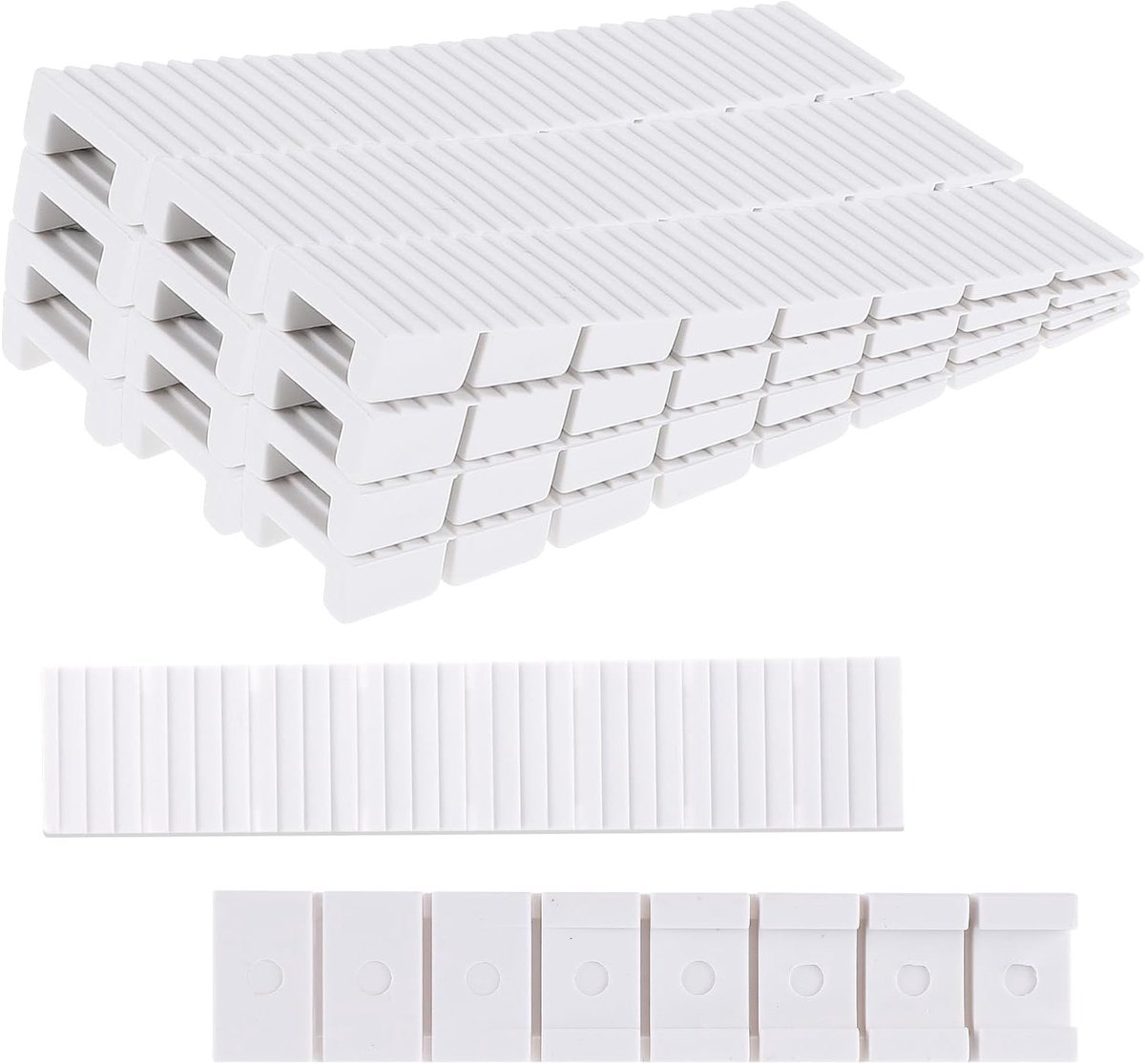 SnelShoppen - Pack van 20 Toilethandvatten, Kunststof Niveau Haakjes voor Meubels, Raamafstellingen, Trapeziumvormige Balansvoeten voor Wankele Toilet