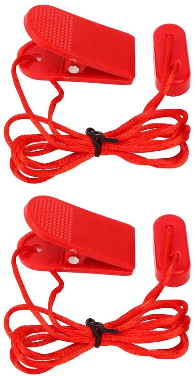 Loopband Veiligheidssleutel - Magnetische Noodstop - Veilig Trainen - Universele Pasvorm - 2 Stuks - Zwart