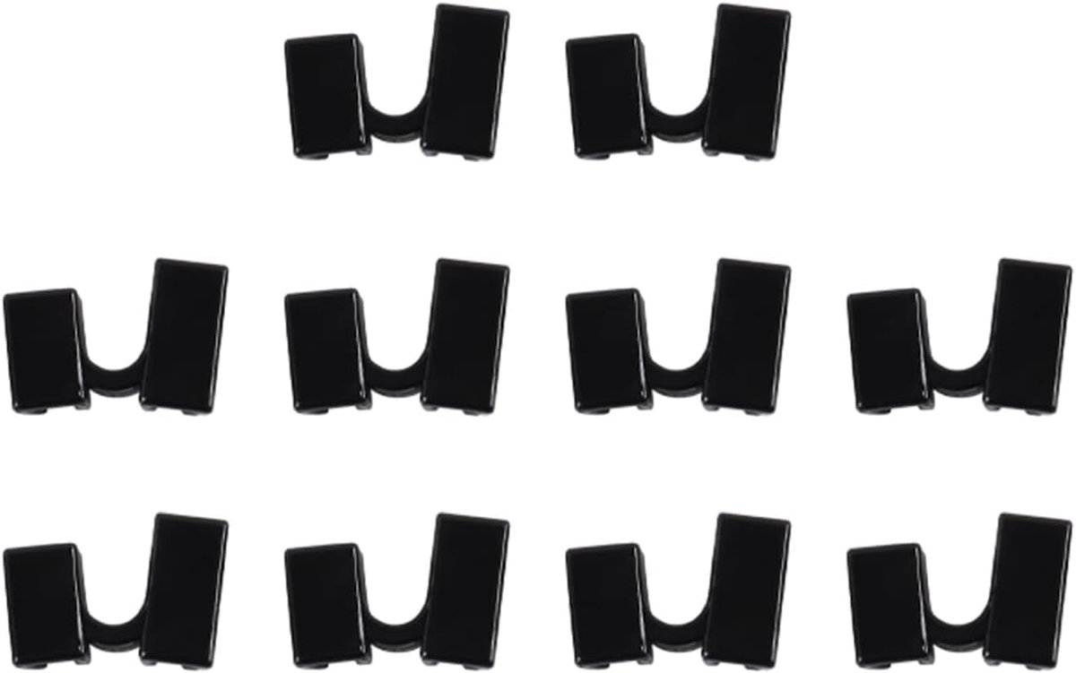 SnelShoppen - 10 Herbruikbare Chopstick Hulpmiddelen met Scharnier - Zwart, Geschikt voor Volwassenen, Beginners en Leraren, Duurzaam en Flexibel Plas