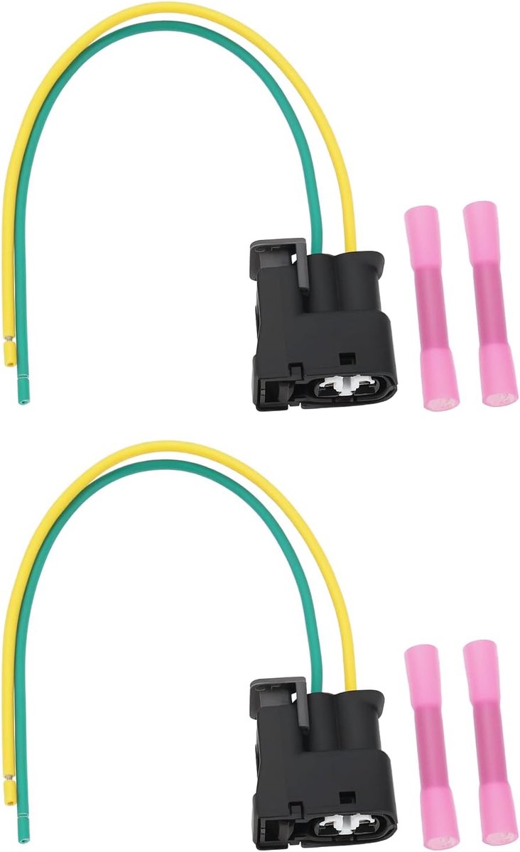 2 pin auto ontstekingsspoel connector 15cm - dual-pin aansluiting - inclusief 4 terminals - eenvoudig te installeren - ShopVlot