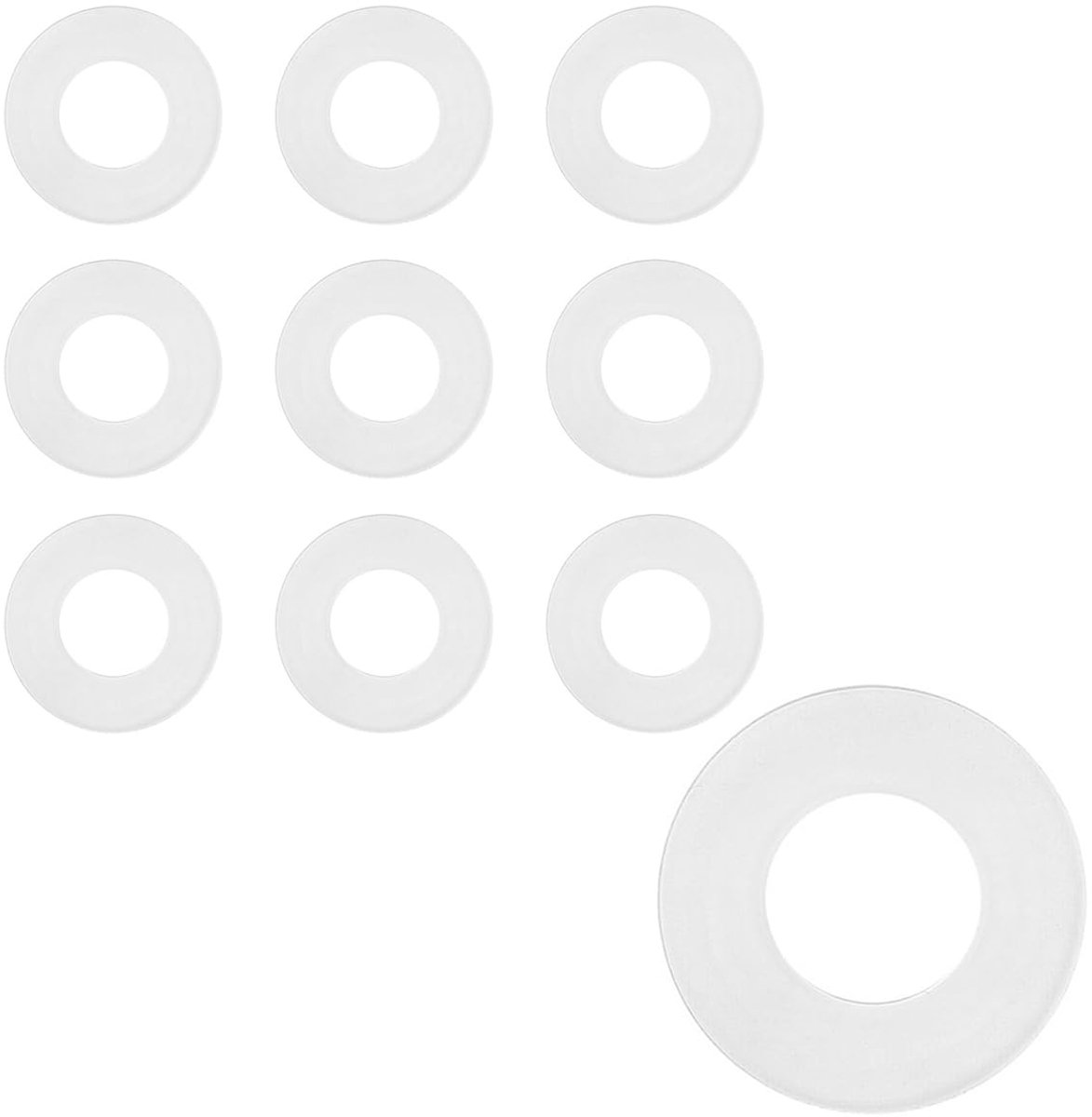 SnelShoppen - 10 Stuks Toilet Spoelklep Afsluitring Siliconen Rubber - Geschikt voor 816.418.00.1 - Transparant - Universeel voor Huishoudens, Bedrijv