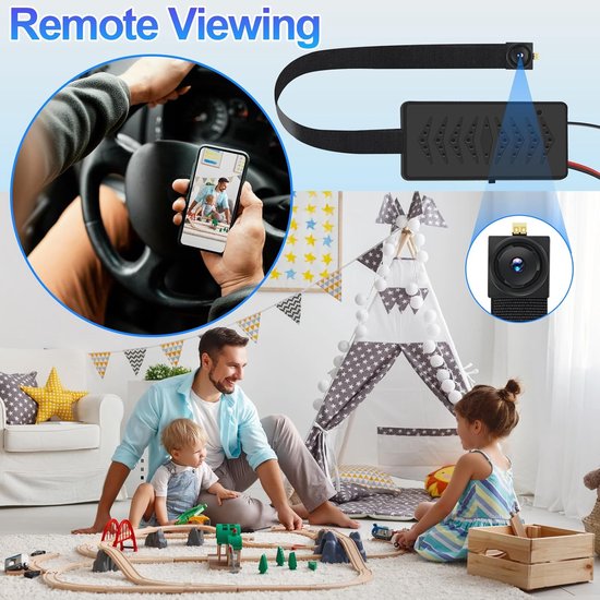 Mini Bodycam - Draagbare Camera - Beveiliging Thuis - Bewegingsdetectie - 13.4 cm - Zwart — afbeelding 2
