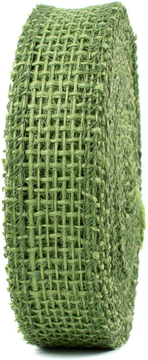 Jute lint - 25 mm x 9 meter - groen