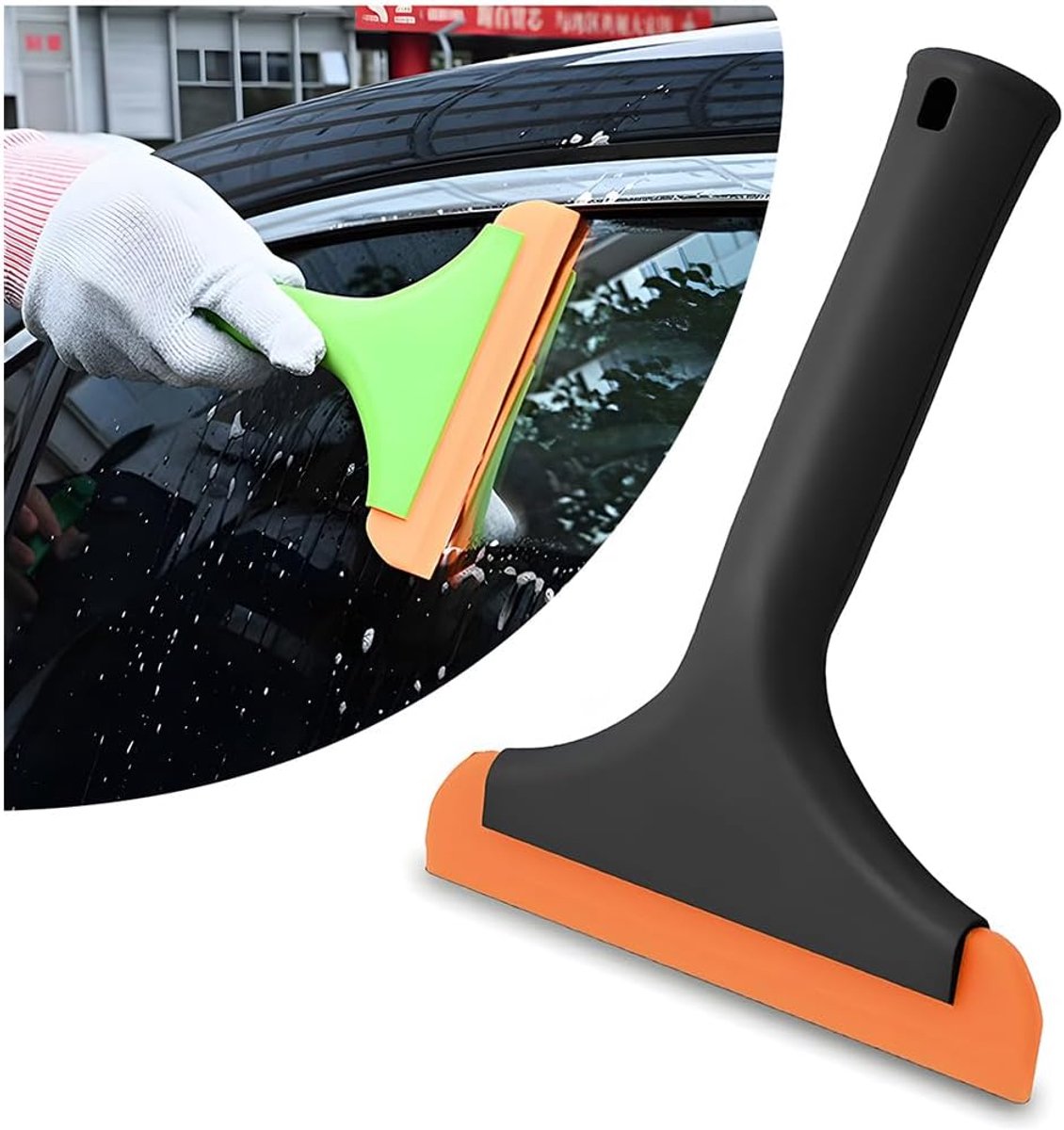 SnelShoppen - Car Film Squeegee, Ruitenschoonmaak Tool voor Auto, Lange Silicone Waterafstotende Krabber, Universele Accessoires voor Autoruiten en Ve
