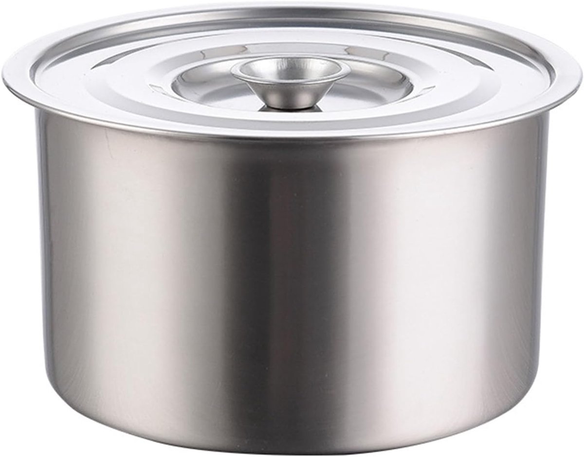 Stainless Steel Broth Pot Stock Pot with Lid Induction Pot Small Cooking Pot for Soup, Seafood Broth Canned Turning - ShopVlot