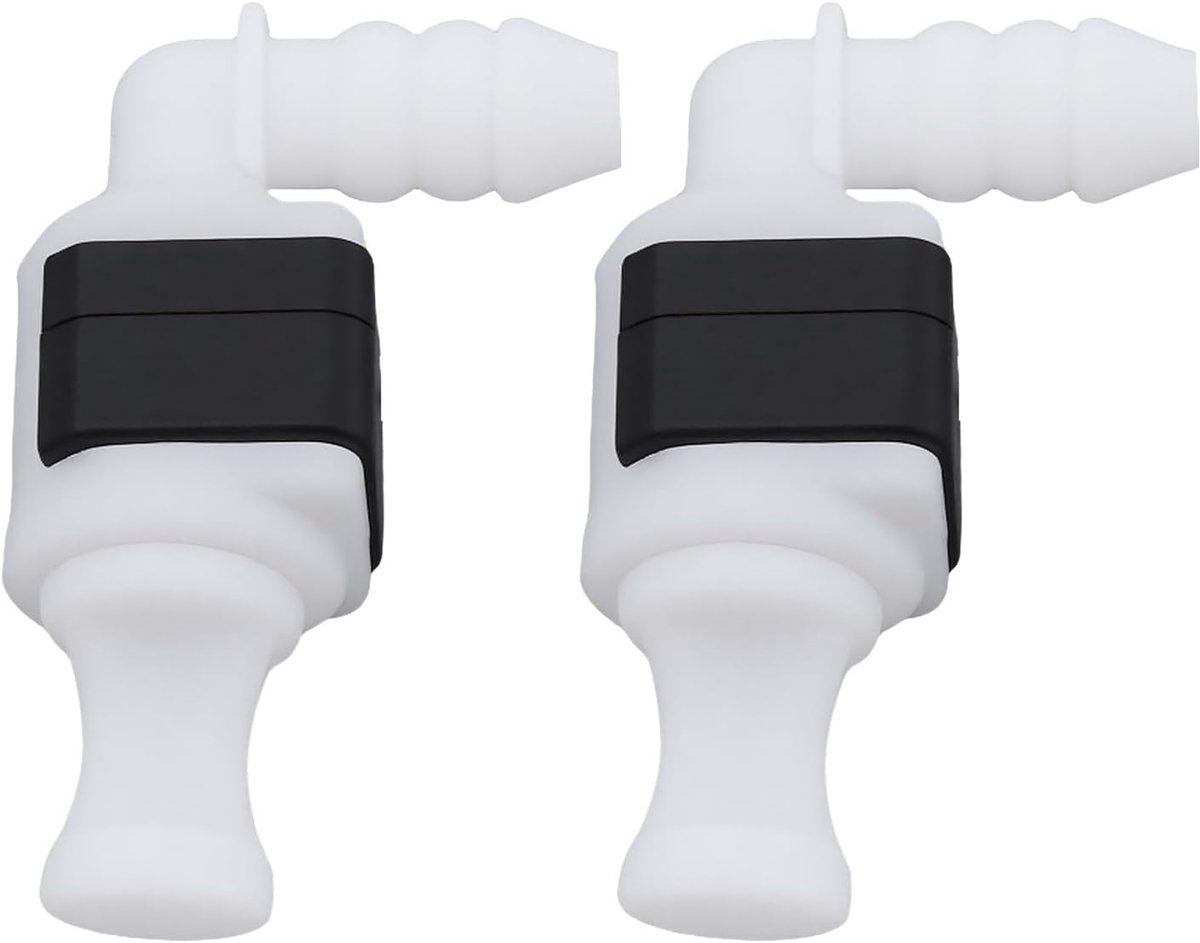 SnelShoppen - 2 Stuks Glaswasser Water Spray Nozzle Hooikaansluitingen, Hoge Temperatuur Bestendig, Lekvrij, Voor Audi, Volkswagen, Seat, Skoda en Mee