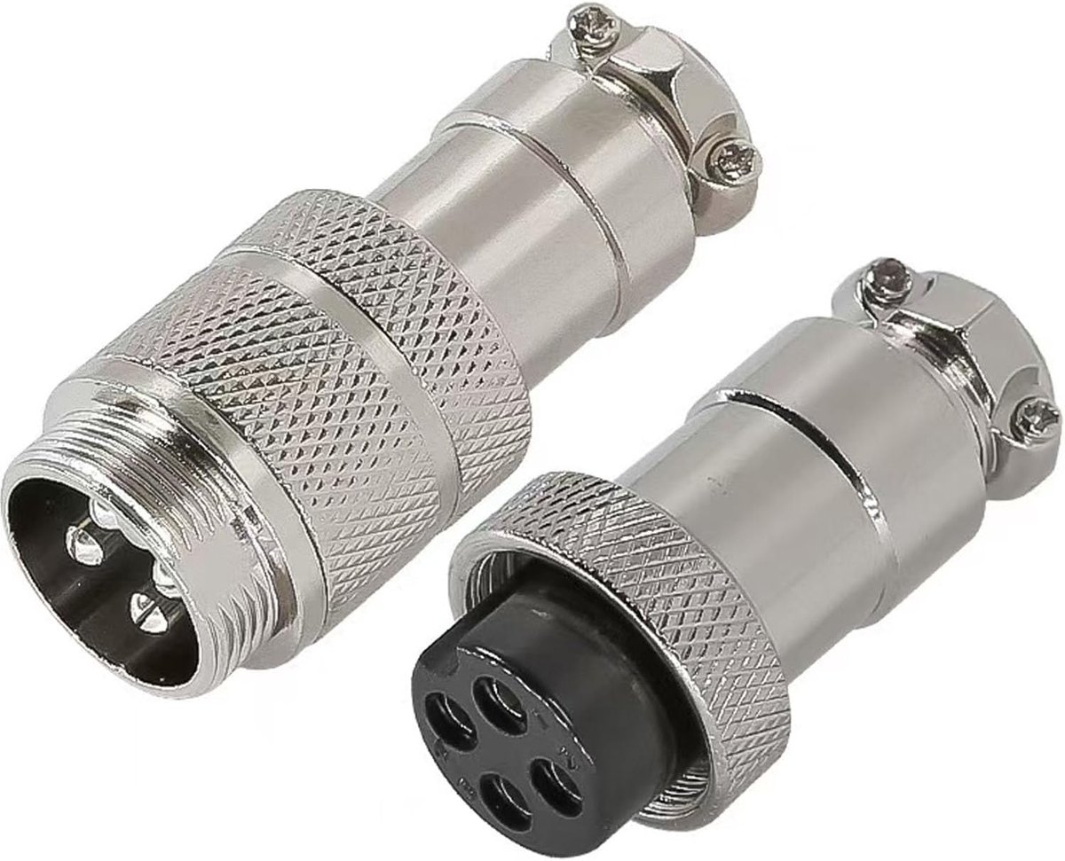 SnelShoppen - RUNCCI-YUN GX20 6Pin Luchtvaart Plug, Ronde Metalen Aansluiting, GX20 Male Female Connector 6Pin Paneelmontage Kabelconnector