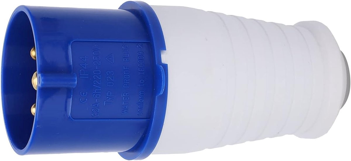 SnelShoppen - 3 Polige Enkel Fase Stekker 32A/220-250V, Explosieproof, Waterdichte Stekker voor Industrie, Tuin, Landbouw, Chemie, IP44