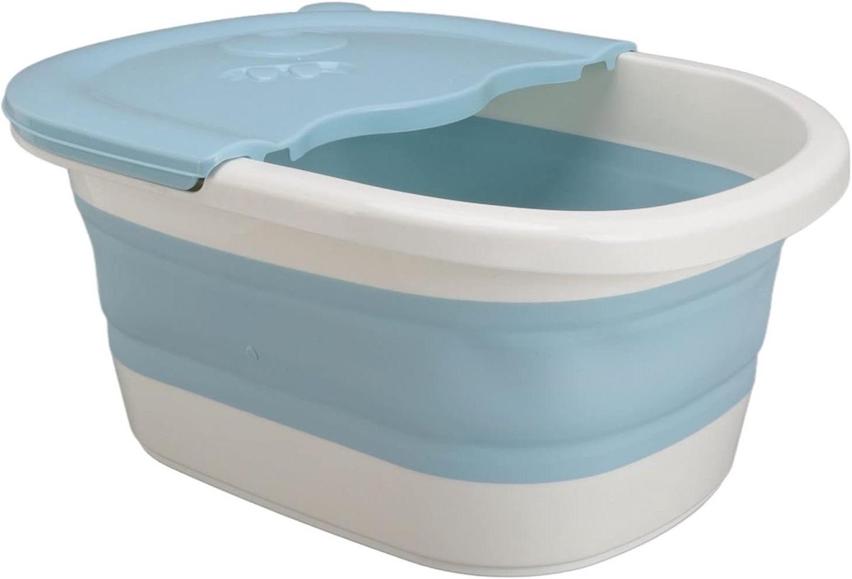 Voetenbad Kom - Pedicure Bakje - Voeten Ontspannen - Extra Hoge Rand - 41 x 32 x 9 cm - Grijs