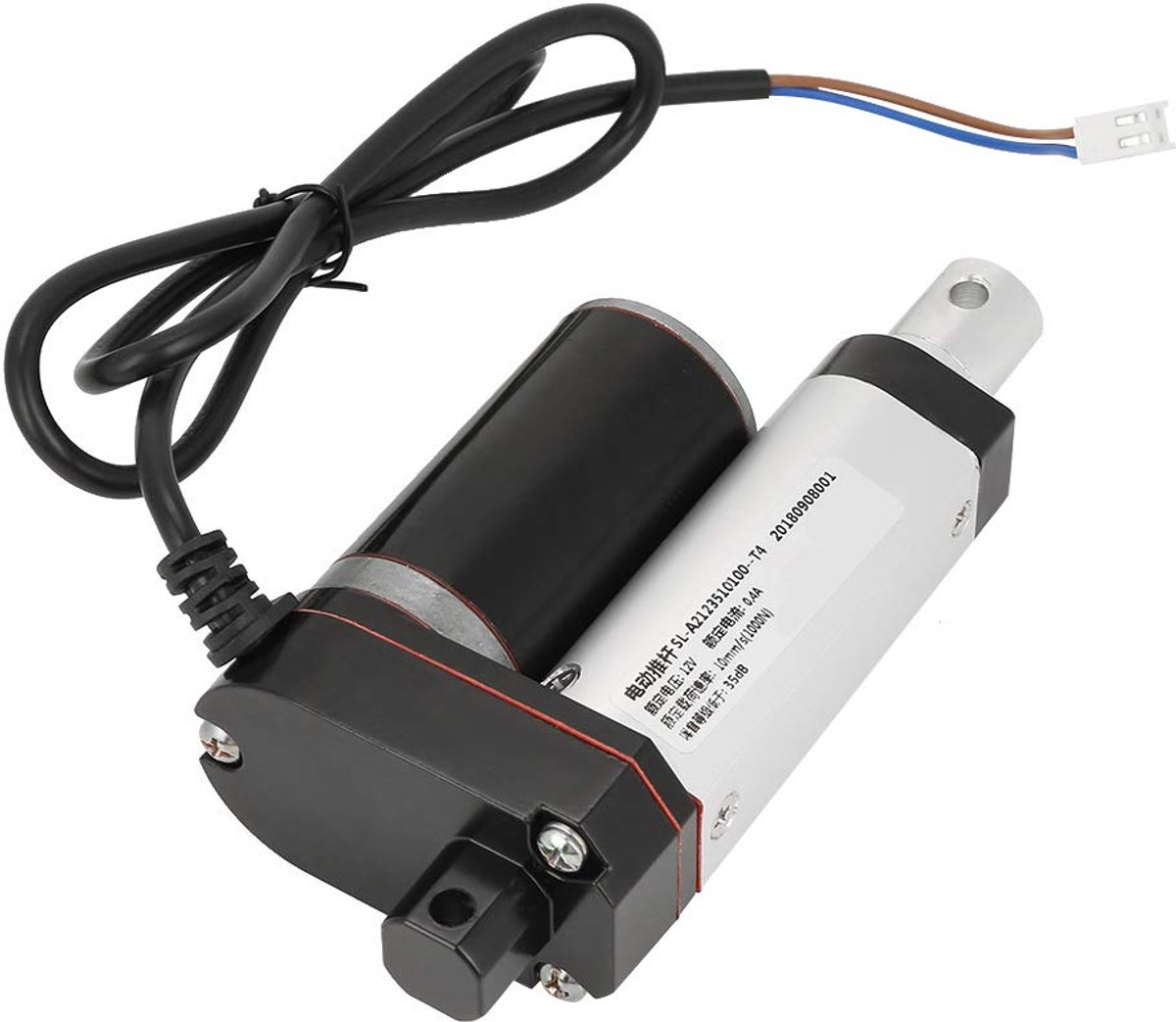 SnelShoppen - Elektrische lineaire actuator 12V, robuuste 35 mm, maximale slag 1000 N, snelheid 10 mm/s, aluminium, energiezuinig, ideaal voor automat