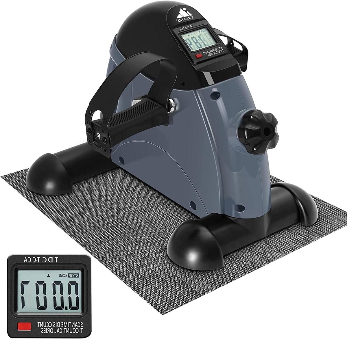 Onderste Fietsmachine - Been Trainer - Zittend Trainen - Met LCD Display - 3.92 Kilogram - Zwart/Grijs