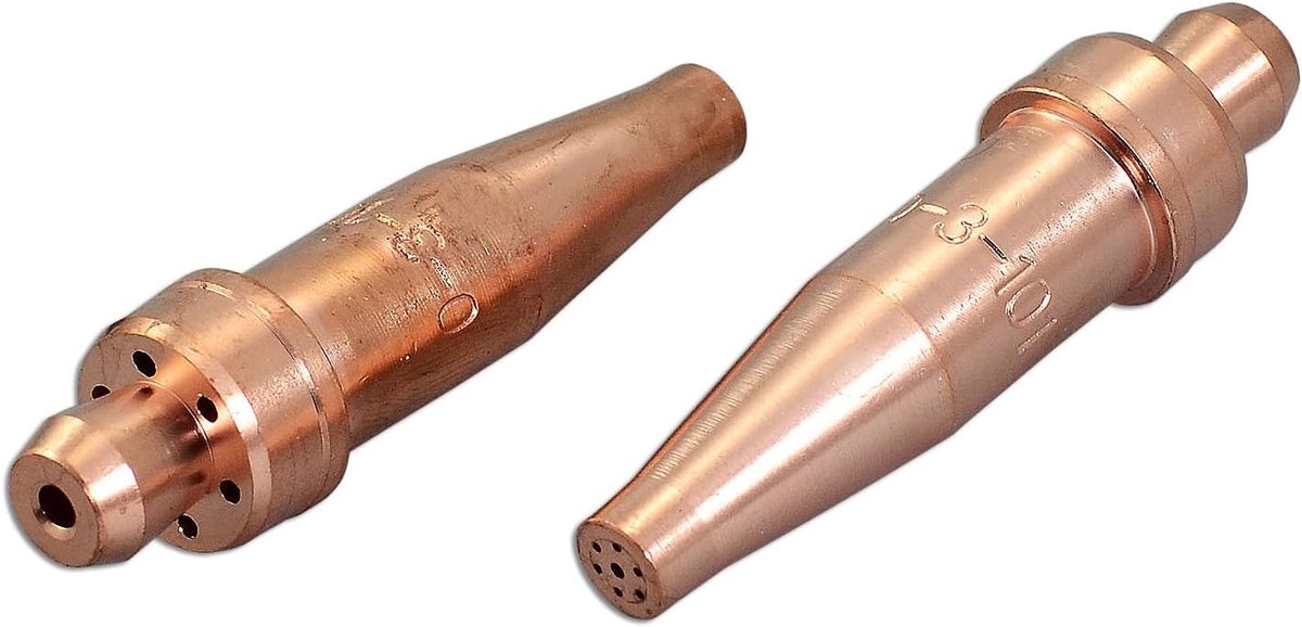 SnelShoppen - Acetyleen Snijbranders Tips 3-101 Grootte 0 voor Snijbranders 2pk - Voor Oxyfuel Snijden, Hoogwaardige Kwaliteit, Dikte 6-10, Voor Profe