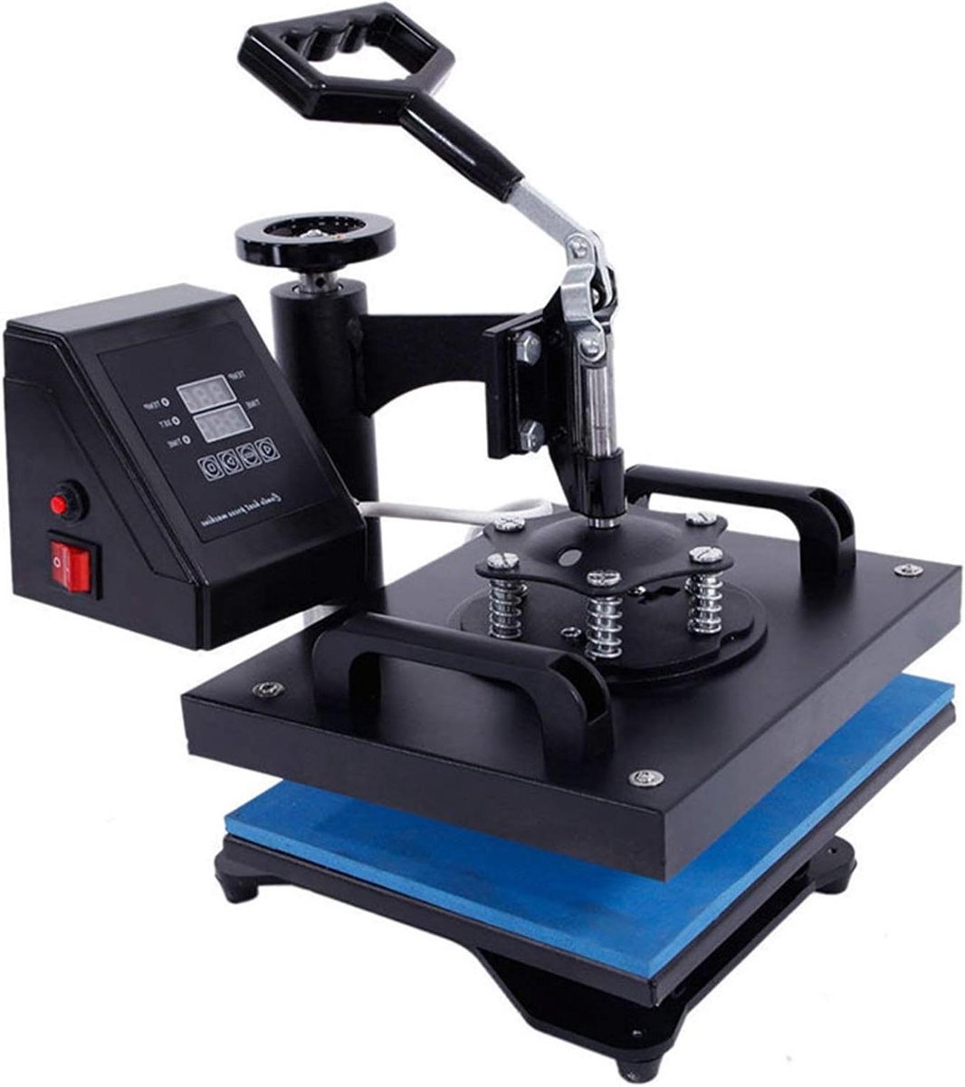 Warmtepers Machine - Textiel Pers - Textiel Bedrukken - Digitale LCD Display - 23 x 30 cm - Zwart