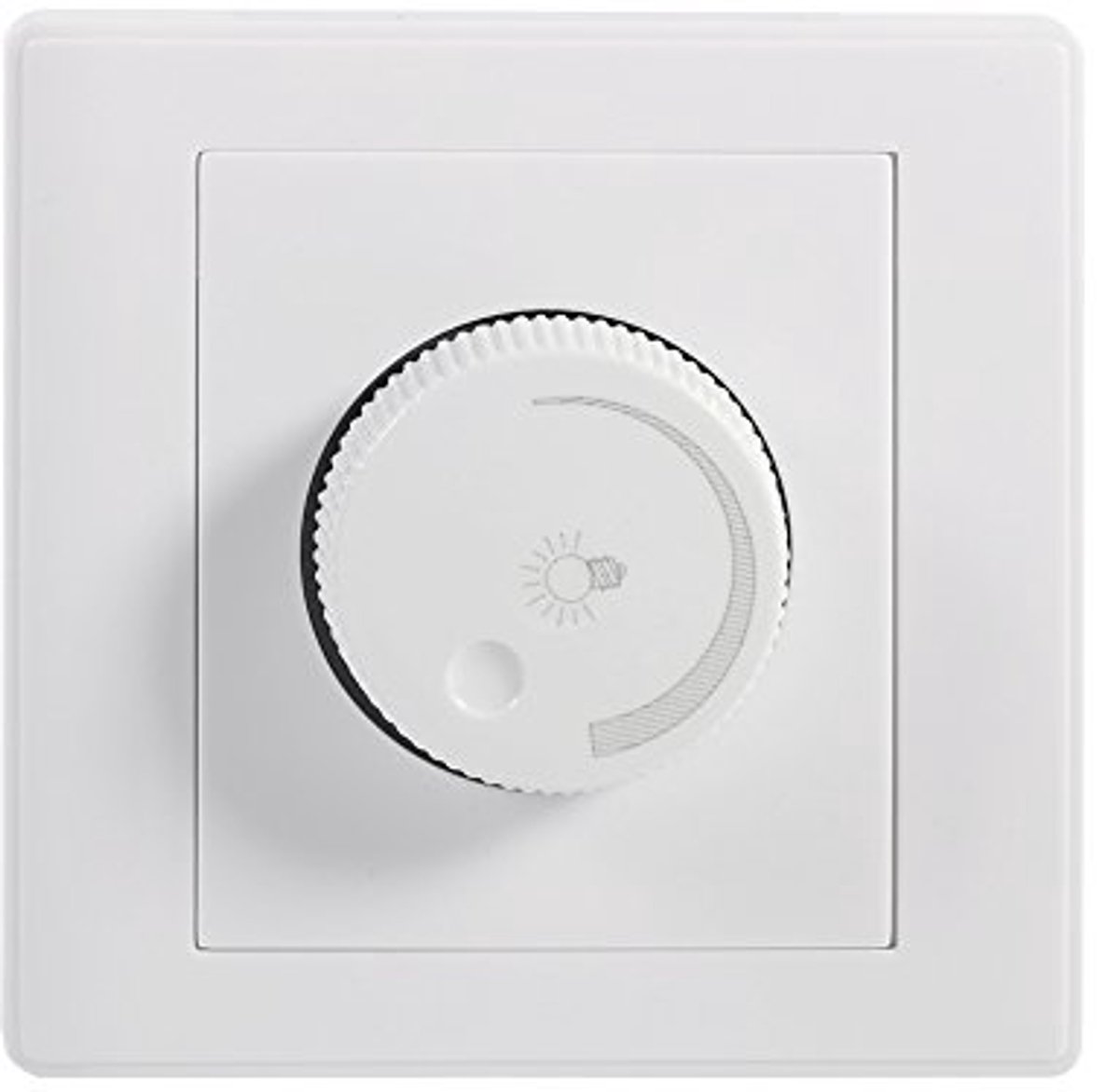 SnelShoppen - Praktische Wandgemonteerde Dimbare Lampenregelaar met Rotary Knop - Hoogwaardige Plastic Dimmer voor Thuisgebruik - Verstelbare Helderhe