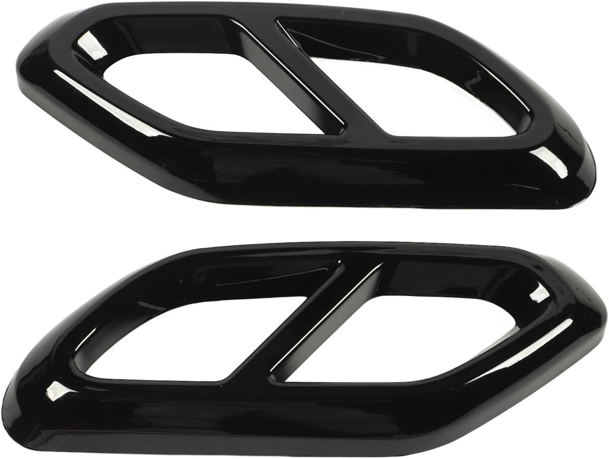 SnelShoppen - Auto Uitlaatdemper Cover Set, 1 Paar Decoratieve Uitlaatpijp Cover Vervanging voor GLC Klasse X254 Lijn (Glanzend Zwart)