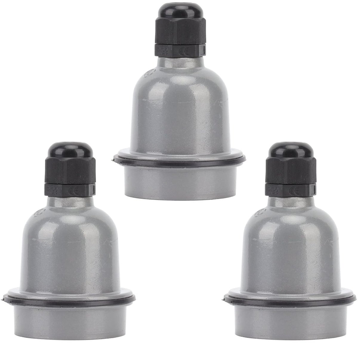 E27 Socket, Aluminum Die Casting Shell Waterproof E27 Lamp Holder 3 Pieces for Home - ShopVlot