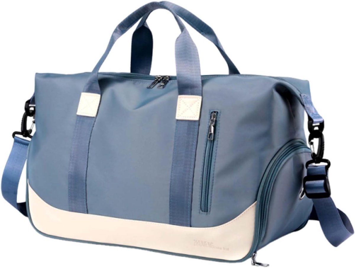 SnelShoppen - Sporttas, Reistas voor Mannen en Vrouwen, Waterproof Trainingsbag met Schoencompartiment en Nat/Droog Compartment, Weekendtas, Duffelbag