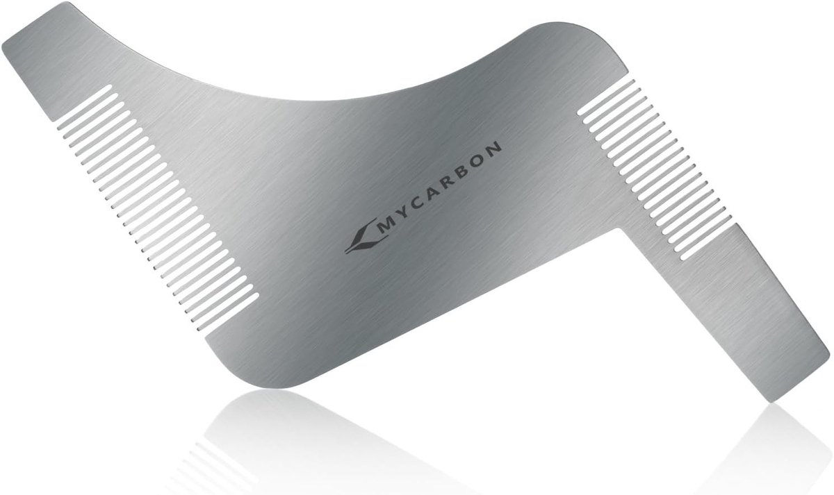 Beard Stencil voor Kinderen, Baardverzorging en Baardvormen met Baardkam voor Volle Baard en Drie Dagen Baard