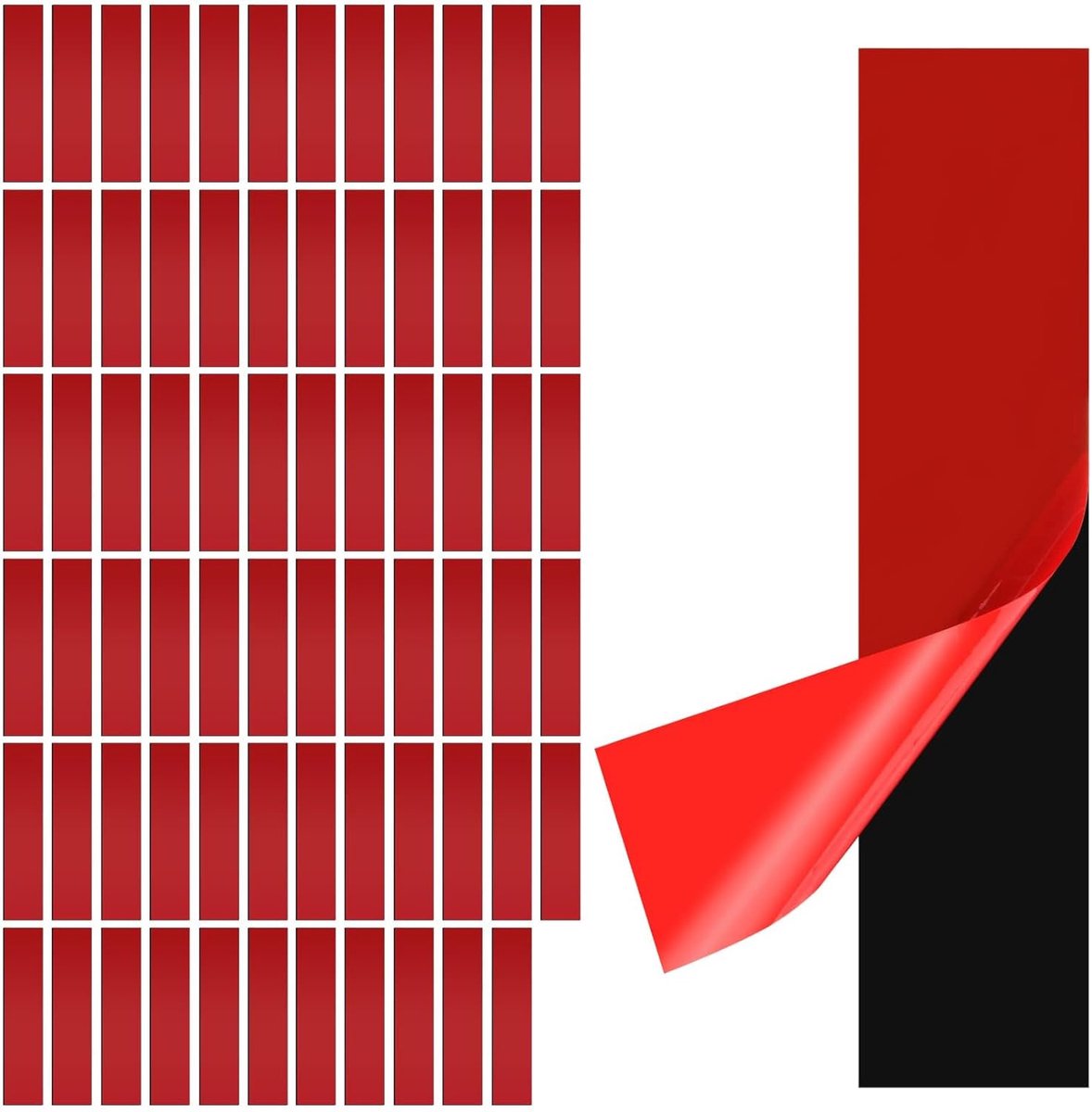 SnelShoppen - Dubbelzijdige Lijm Tape Extra Sterk, 72 Stuks 90x20mm Waterdichte Montage Tape, Zelfklevende Strips voor LED Strips, Auto, Thuis en Kant