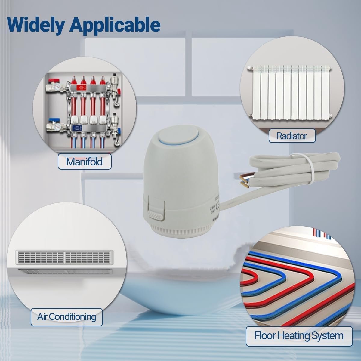 SnelShoppen - Elektrische Thermische Actuator, 2W IP54 Waterdichte Ondergrondse Verwarmingsklep, Manifold voor Thermostaat Verwarming