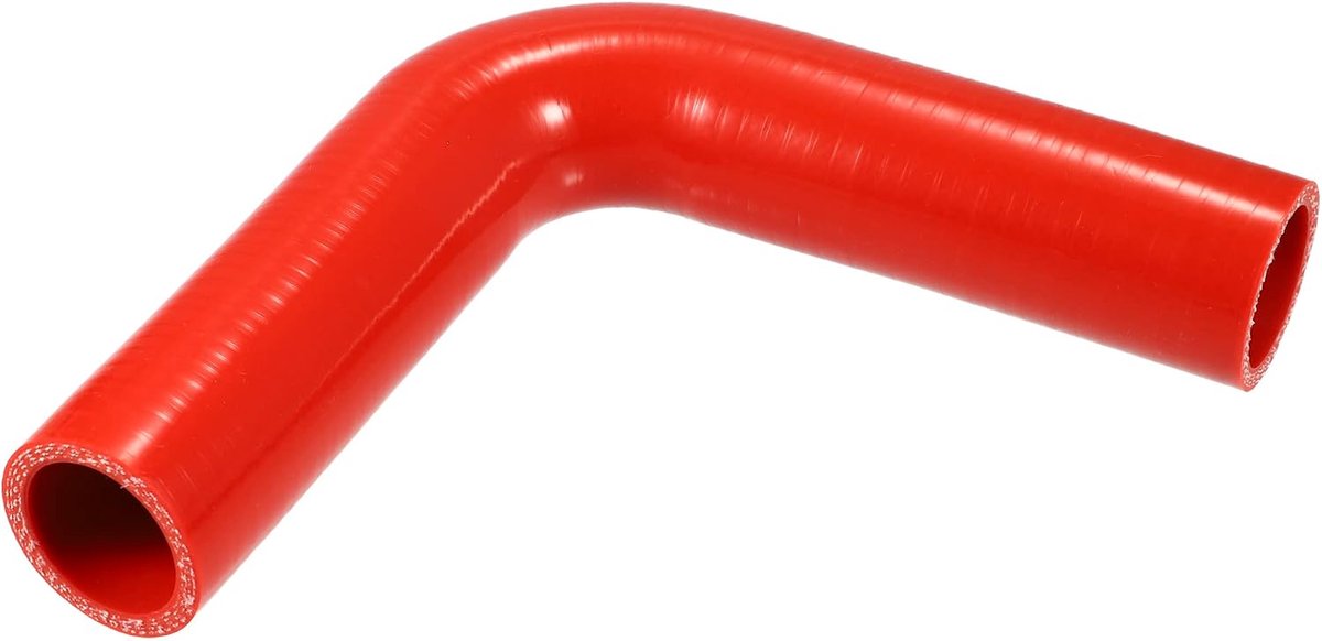 SnelShoppen - Universele 32mm Silicoen Slang 90 Graden Autokoppeling Rood - Hoog Temperatuur Weerstand, 150mm Lengte - Geschikt voor Auto Motorverbind
