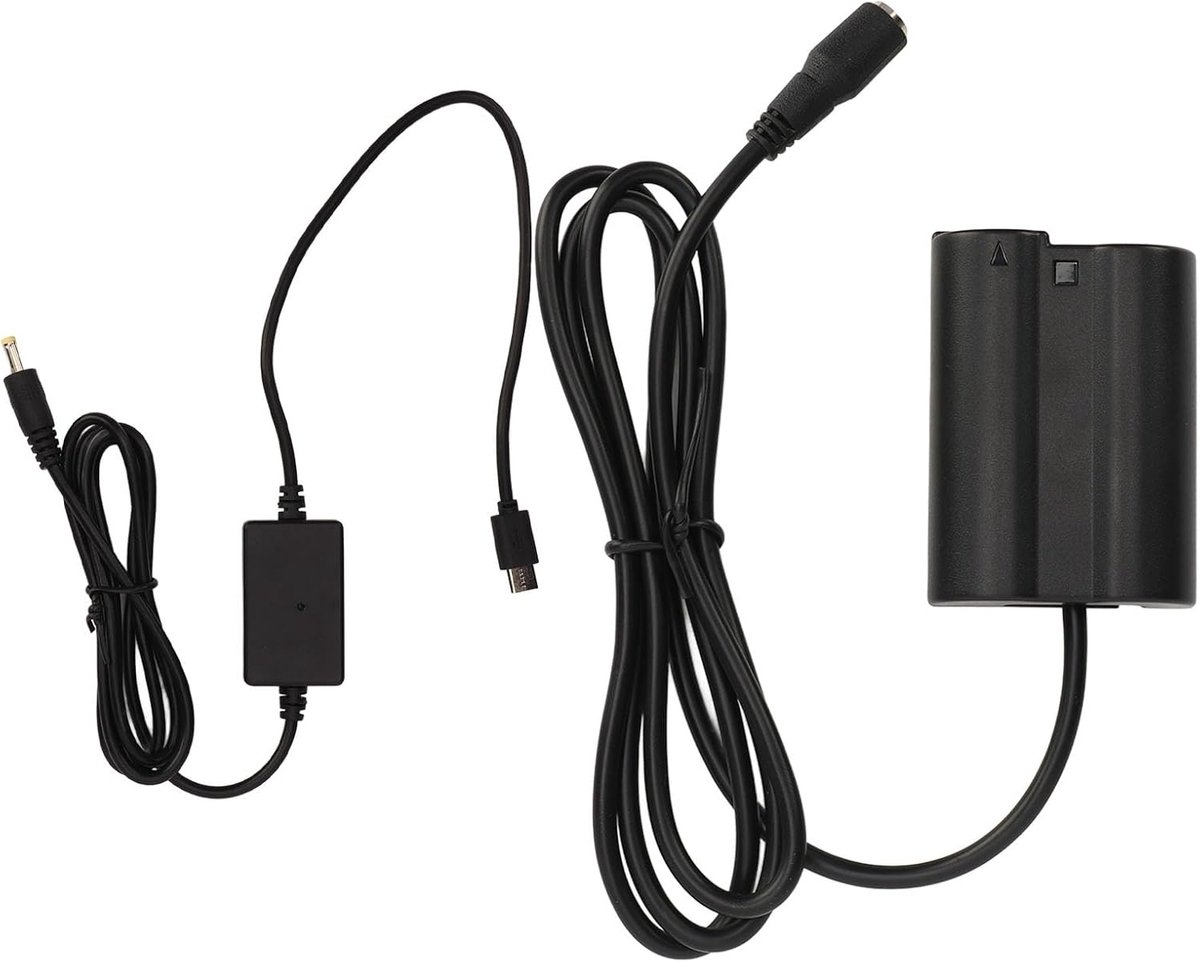 SnelShoppen - EN EL15 Volledige Decodeer Slimme Analoge Batterij, DC Coupler Dummy Batterij met Type C Voedingsadapter voor Z5 Z6 Z7 Z6II Z7II D500 D7