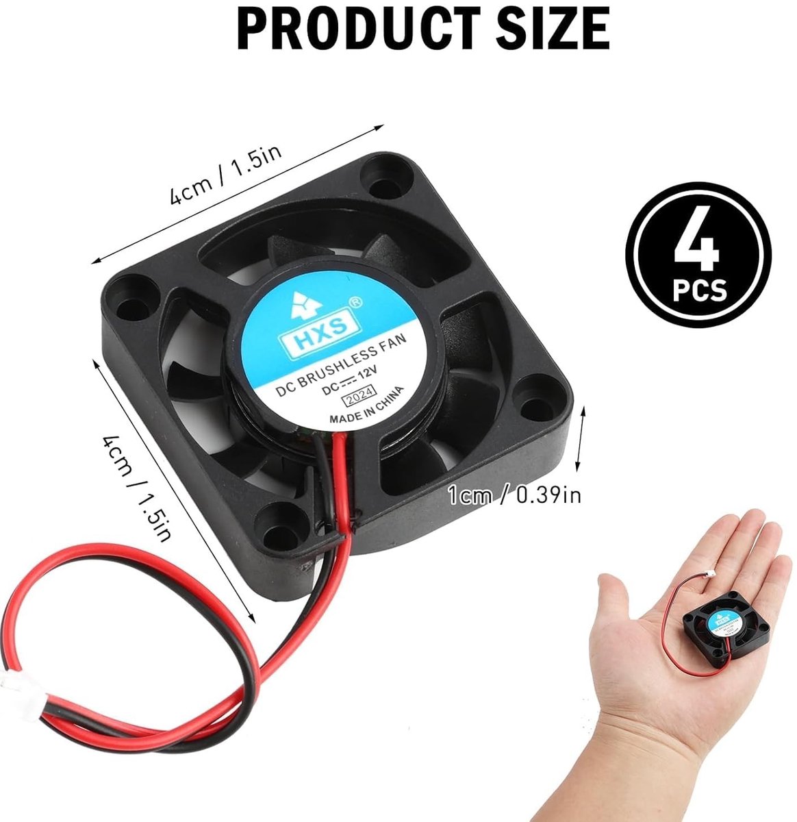 Stille Ventilatoren - Koelventilatoren Set - Apparaten Koelen - Energiezuinig Ontwerp - 40x40x10 mm - Zwart
