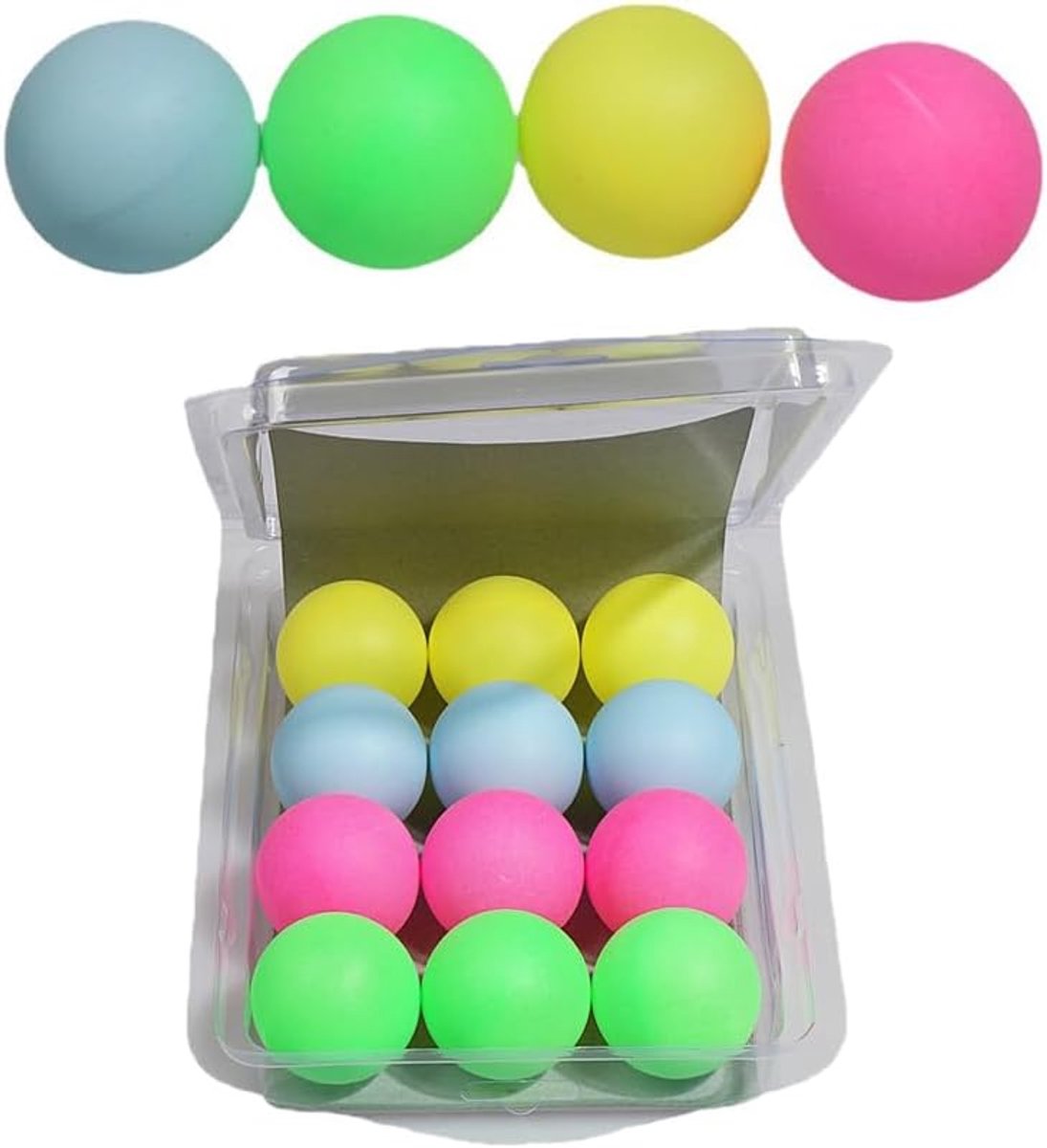 Ping Pong Ballen 12 Stuks - Multicolor - Duurzaam PP - Voor Decoratie en Spelletjes - SnelShoppen