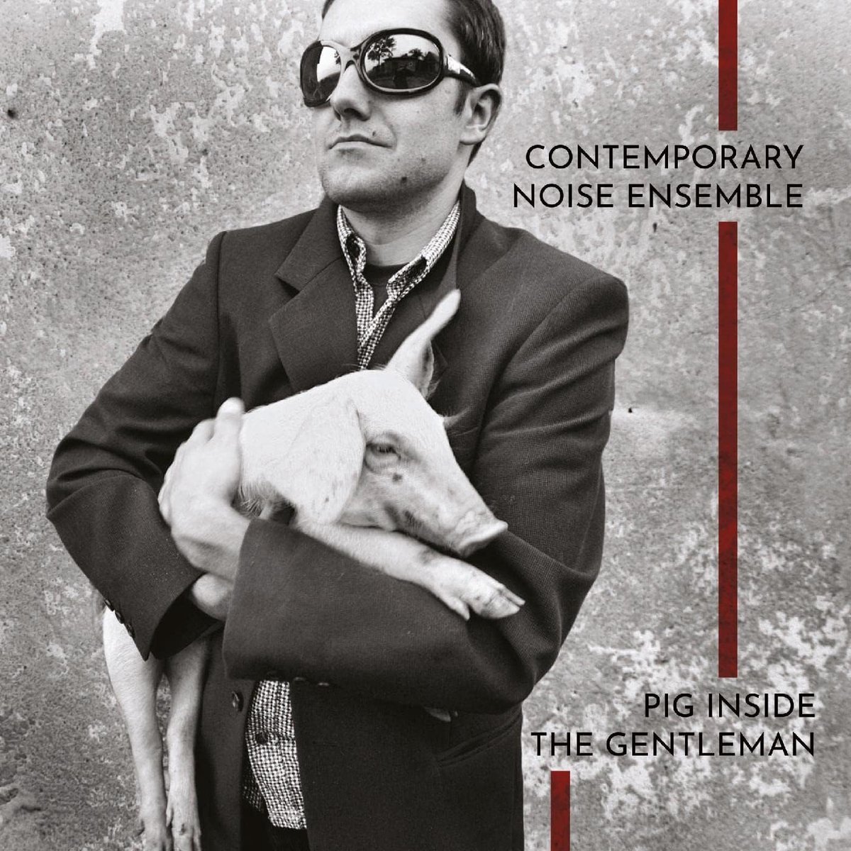SnelShoppen - Pig Inside the Gentleman (Transparant) - Uniek Decoratief Beeldje voor Thuis, Kantoor, Feest, of Tuin - Leuk Cadeau voor Vrienden en Fam