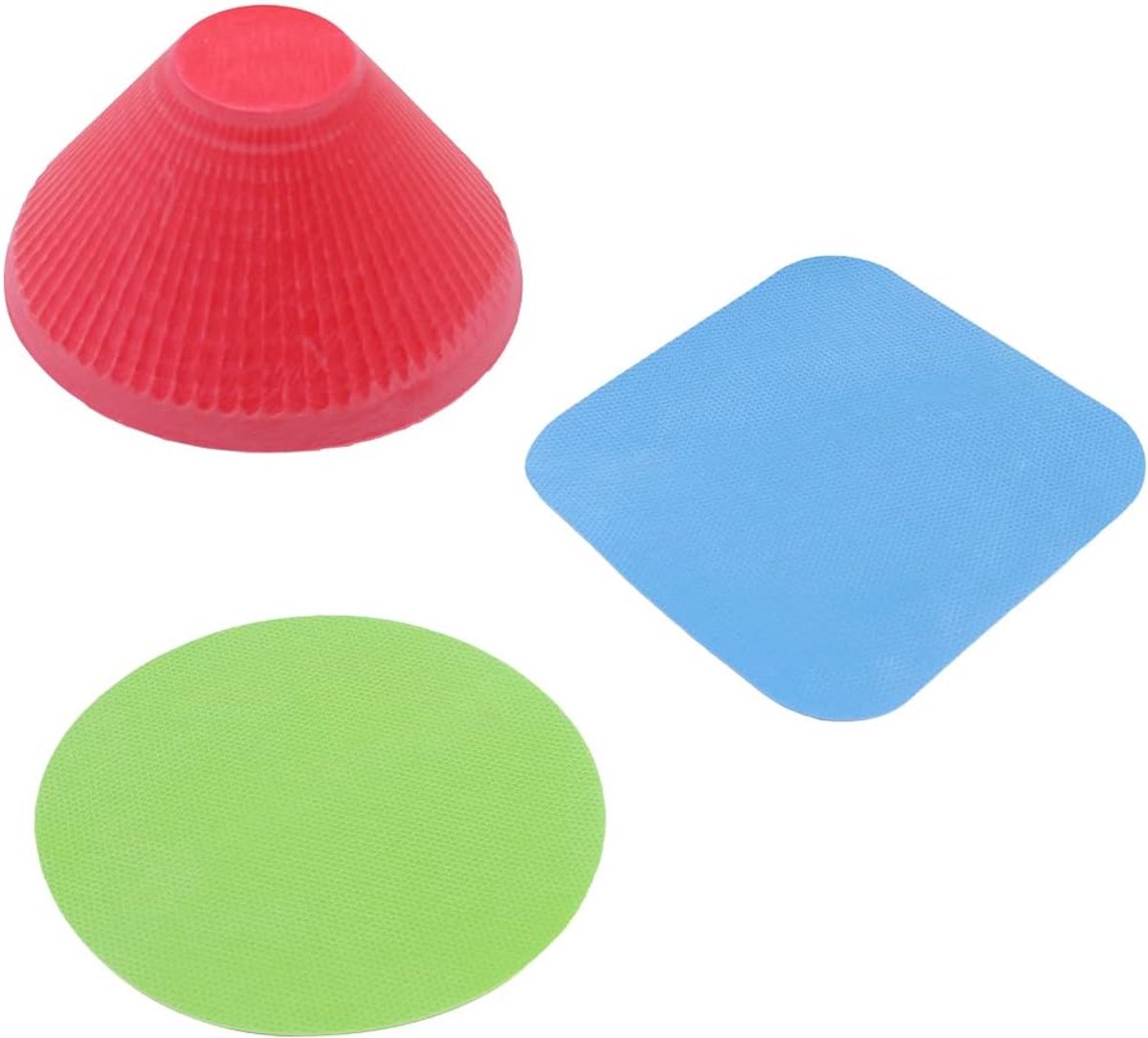 SnelShoppen - 3 Set Potdekselopener Gripper Pads Multifunctioneel voor Senioren met Artritis en Zwakke Handen - Keuken Coasters in Lichtblauw, Groen e