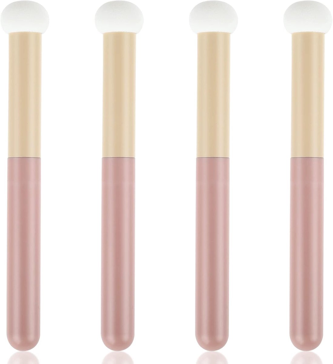 SnelShoppen - 4 Stuks Make-up Spons Borstels Oogschaduw Spons Make-up Applicator Professionele Oogmix Poeder Applicator Set voor Vrouwen Meisjes - Roz