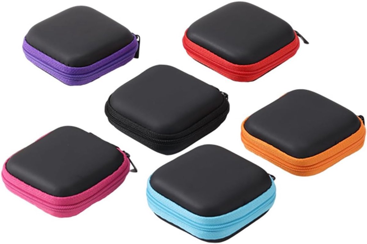 SnelShoppen - 6 Stuks Oordopjes Etui Reis Hard Draagbare Oordopjes Organizer Beschermhoes voor Oordopjes Hoofdtelefoon